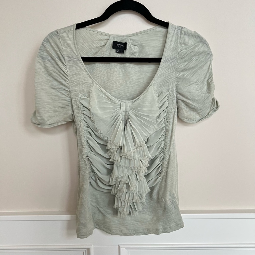 Anthropologie (Deletta) Ruffle front top (S)